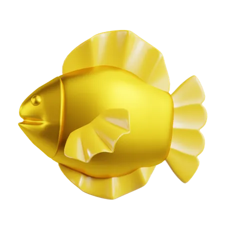 Golden Fish  3D Icon