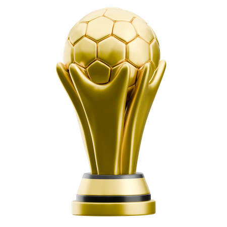 Golden Football Trophy  3D Icon