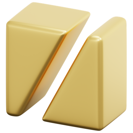 Golden Fracture  3D Icon