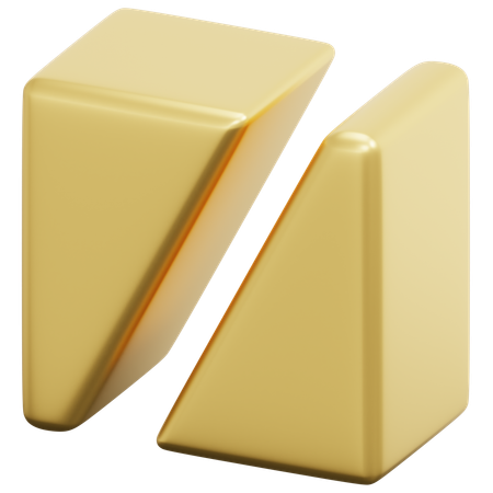 Golden Fracture  3D Icon