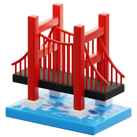 Golden Gate  3D Icon