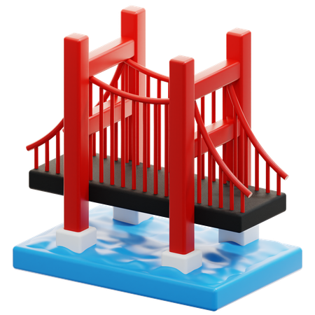 Golden Gate  3D Icon