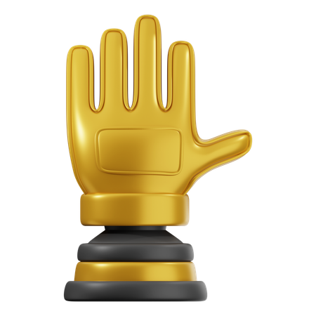 Golden gloves  3D Icon