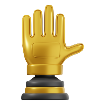 Golden gloves  3D Icon