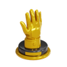 3d golden glove trophy logo