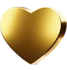 golden heart shape