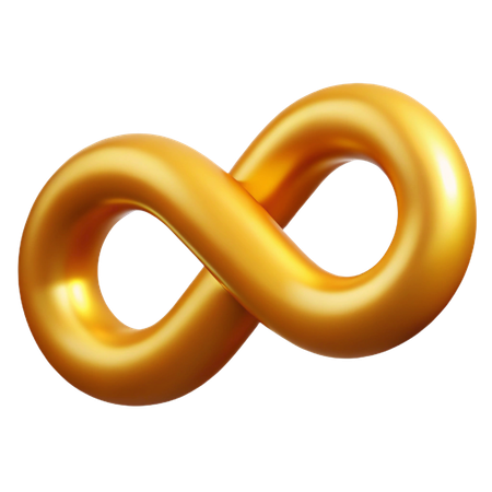 Golden Infinity  3D Icon