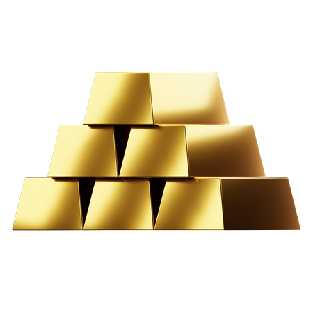 Golden ingot  3D Icon