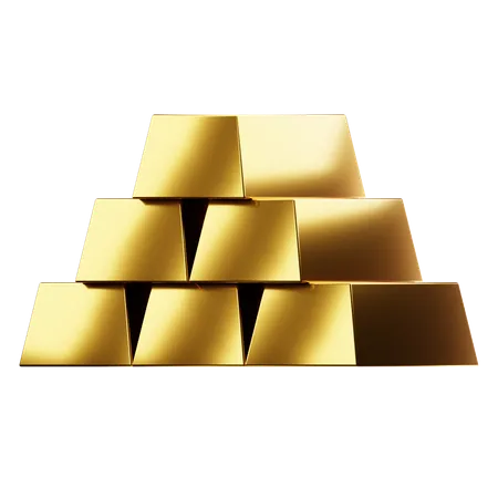 Golden ingot  3D Icon