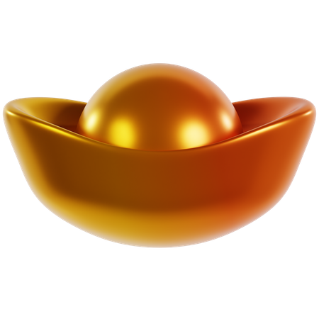 Golden Ingot Chinese Prosperity  3D Icon