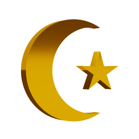 Golden Islam Symbol  3D Icon