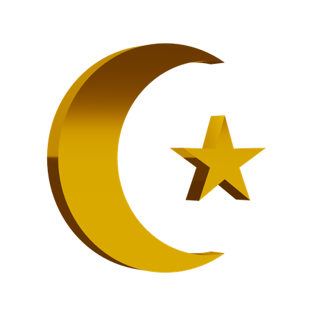 Golden Islam Symbol  3D Icon