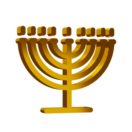 Golden Judaism Symbol  3D Icon