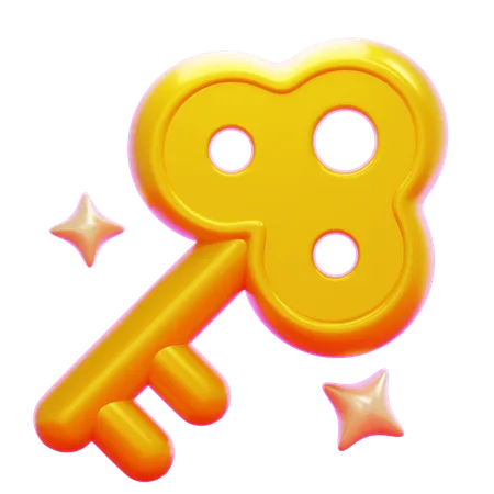 GOLDEN KEY  3D Icon