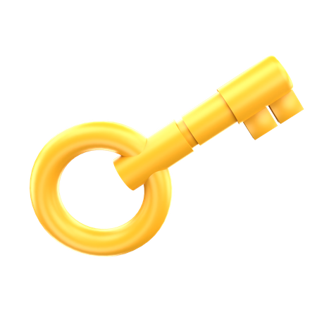 Golden Key  3D Icon