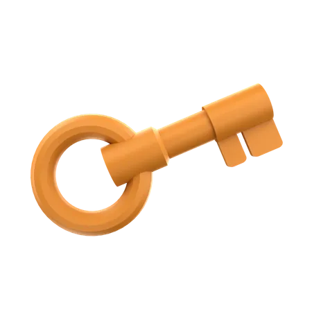 Golden Key  3D Icon