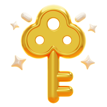 GOLDEN KEY  3D Icon