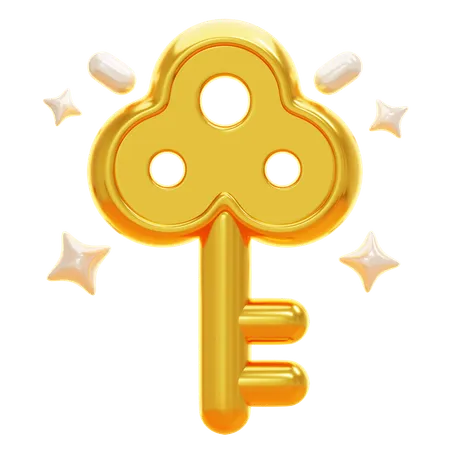 GOLDEN KEY  3D Icon