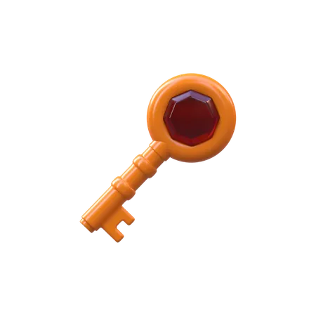 Golden Key  3D Icon