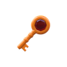 golden key 3d logo
