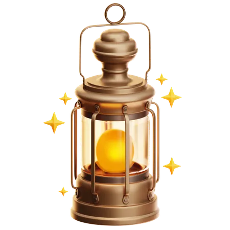 Golden Lantern  3D Icon