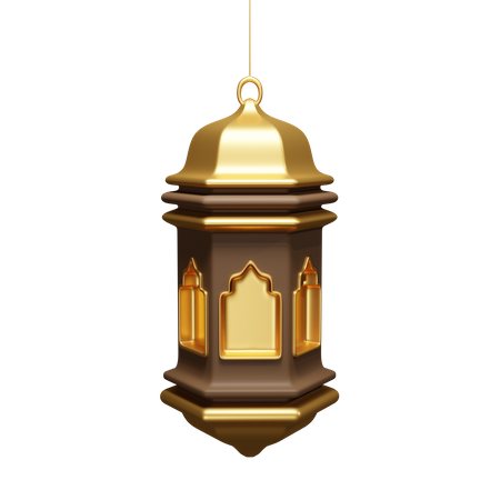 Golden Lantern 3D Icon