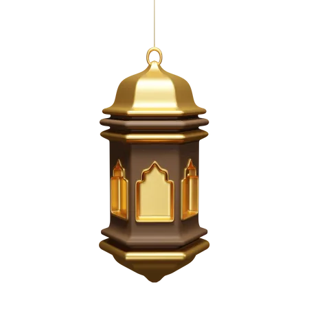 Golden Lantern 3D Icon