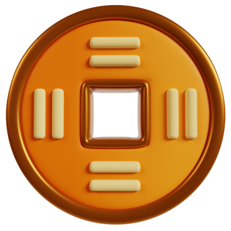 Golden Lucky Coins Prosperity  3D Icon