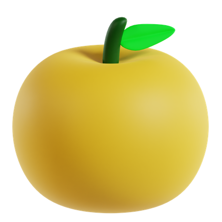 Golden Mandarin Orange  3D Icon