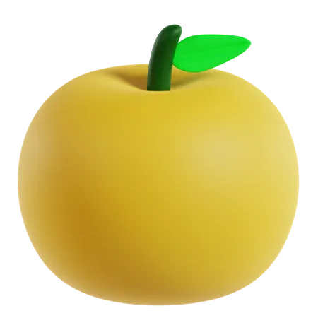 Golden Mandarin Orange  3D Icon