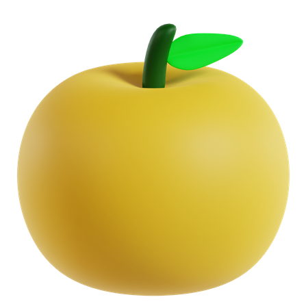Goldene Mandarine  3D Icon