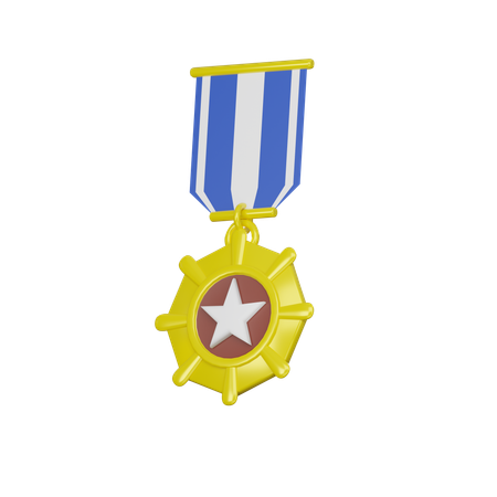 Golden medal  3D Icon