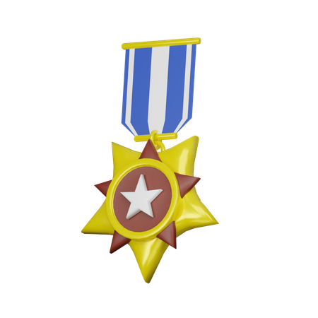 Golden medal  3D Icon