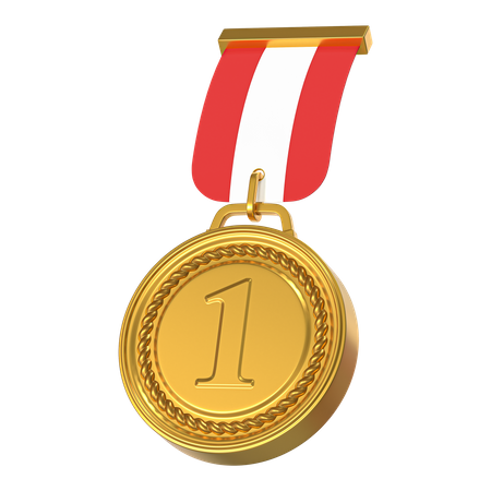 Golden Medal  3D Icon