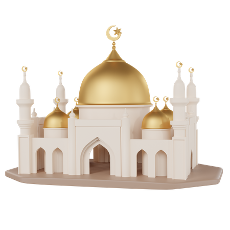 Golden Mosque  3D Icon