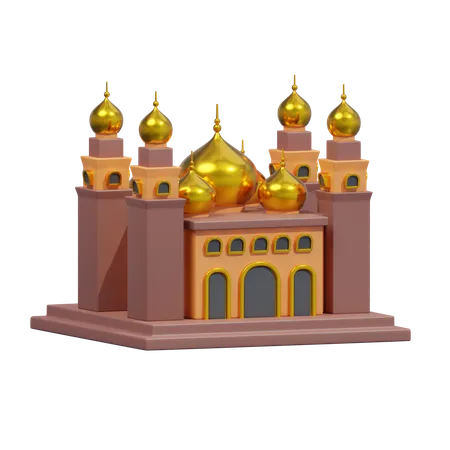 Golden Mosque Icon  3D Icon