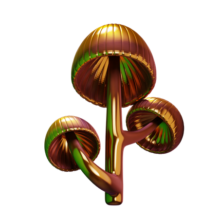 Golden Mushroom  3D Icon