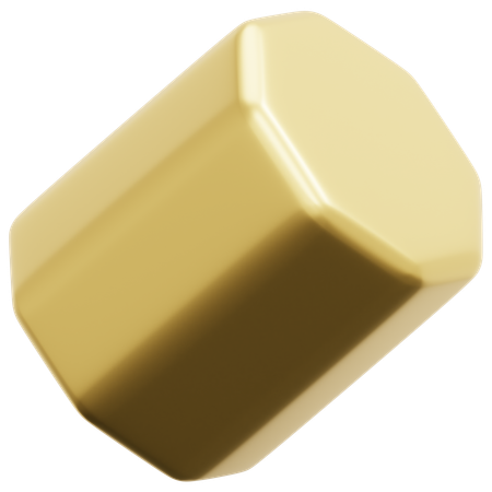 Golden Octagon  3D Icon