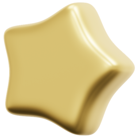 Golden Pentagrammic Prism  3D Icon