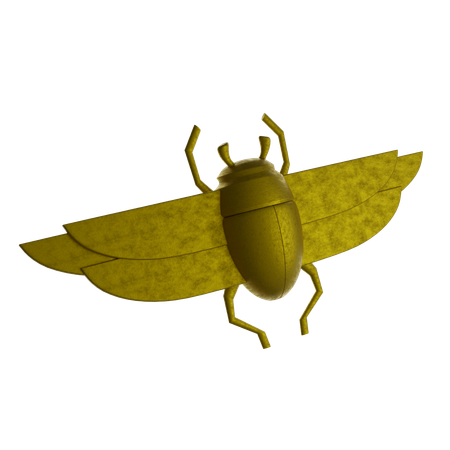 Golden Pharaonic Scarab  3D Icon