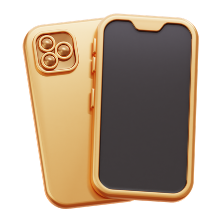 Golden Phone  3D Icon