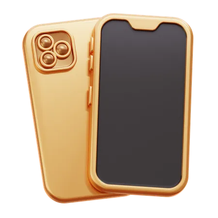 Golden Phone  3D Icon
