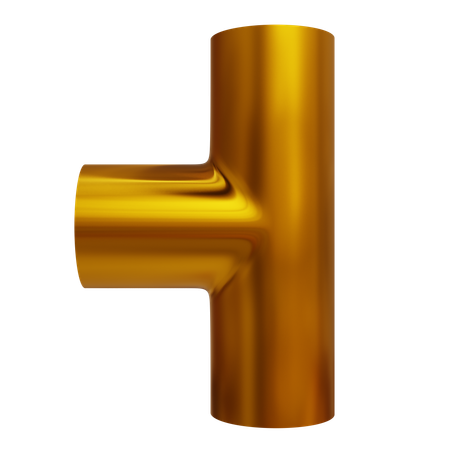 Golden Pipe  3D Icon