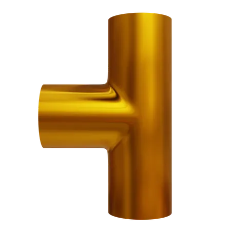 Golden Pipe  3D Icon