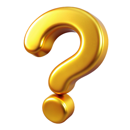 Golden Question Mark  3D Icon