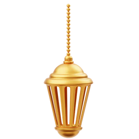 Golden Ramadan Lantern Ornament Decoration  3D Icon