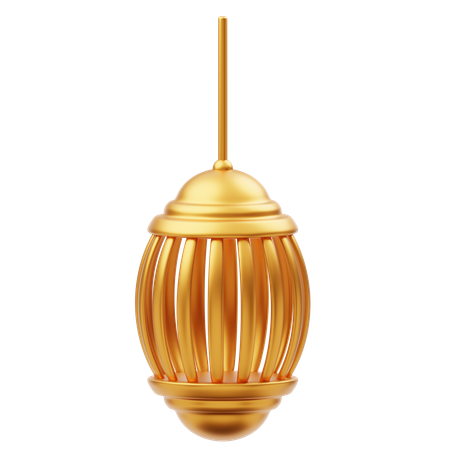Golden Ramadan Lantern Ornament Decoration  3D Icon