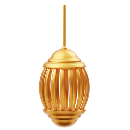 Golden Ramadan Lantern Ornament Decoration  3D Icon