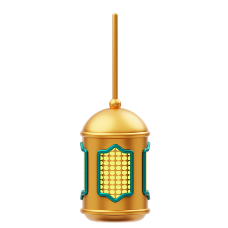 Golden Ramadan Lantern Ornament Decoration  3D Icon