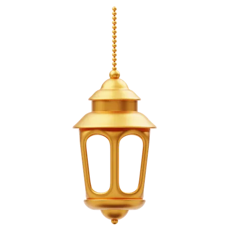 Golden Ramadan Lantern Ornament Decoration  3D Icon